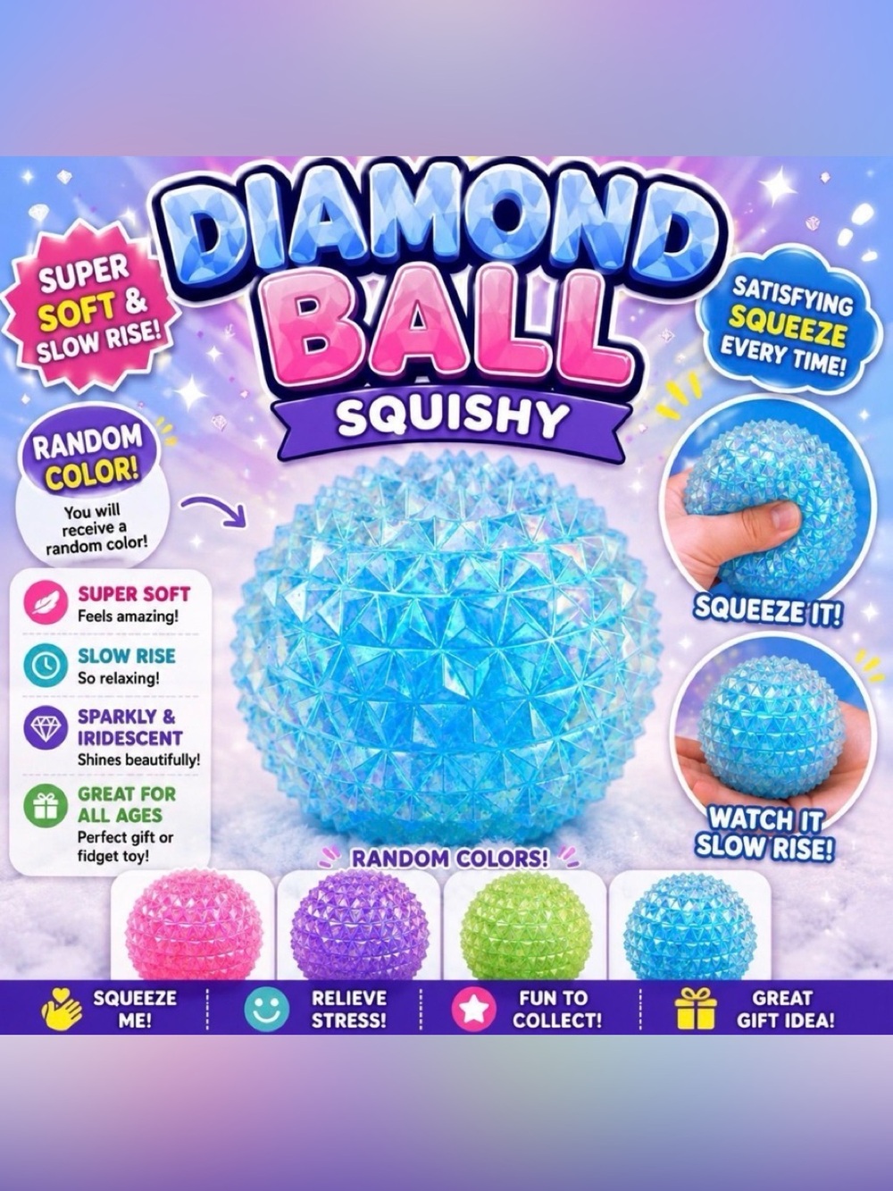 Diamond Ball Squishy Stress Relief Toy